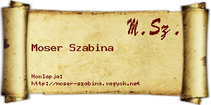 Moser Szabina névjegykártya