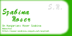 szabina moser business card